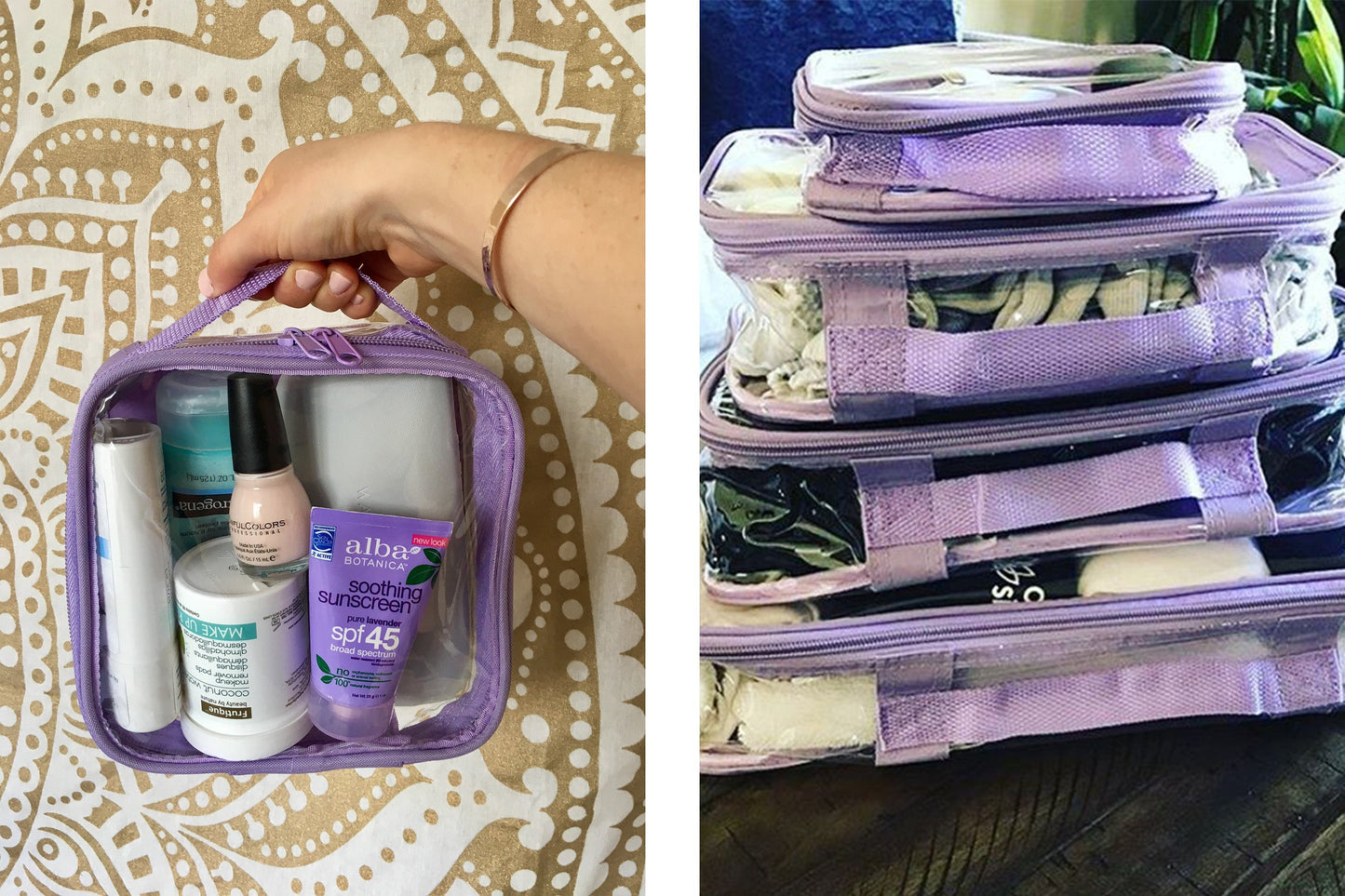 Clear Packing Cubes and Travel Accessories (14PC Set) - VARIANT