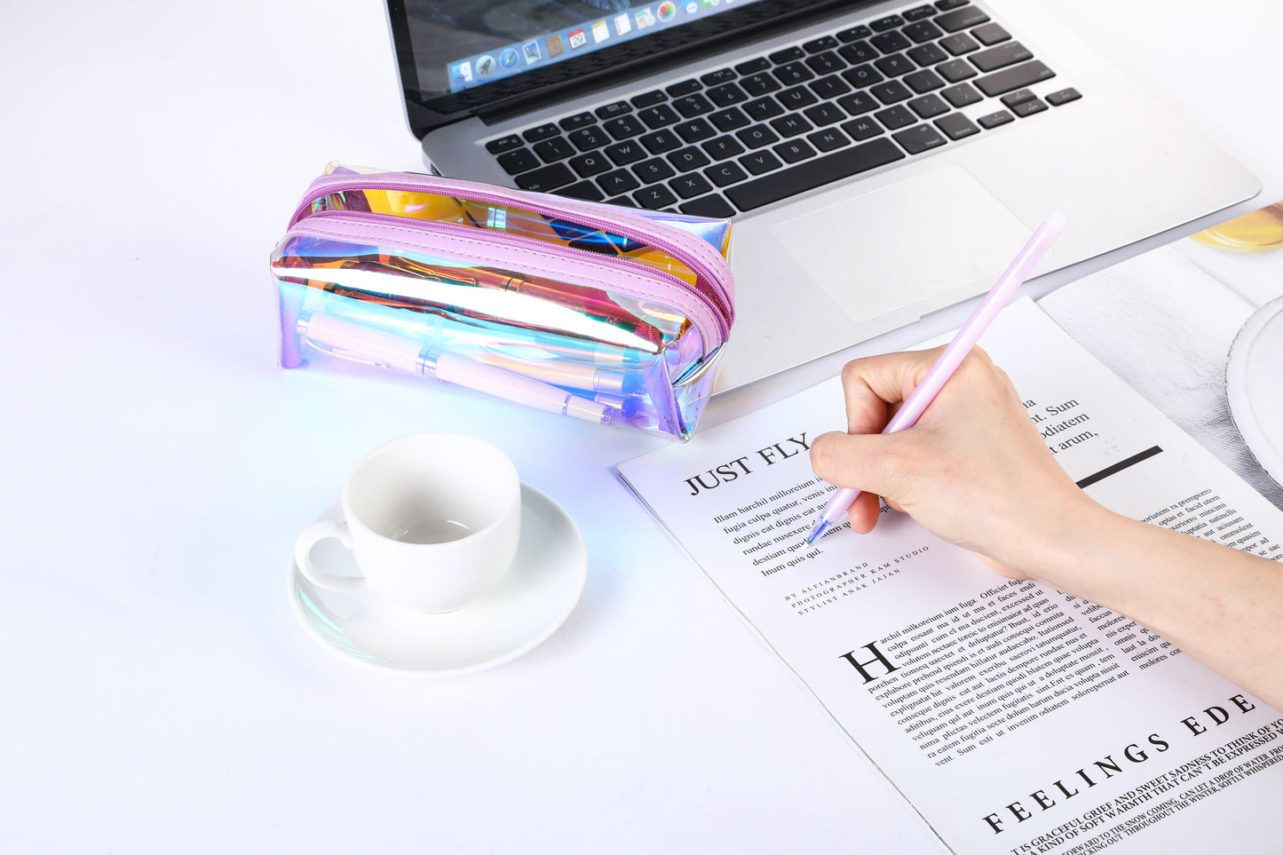 Holographic Clear Makeup Pouch and Pencil Case