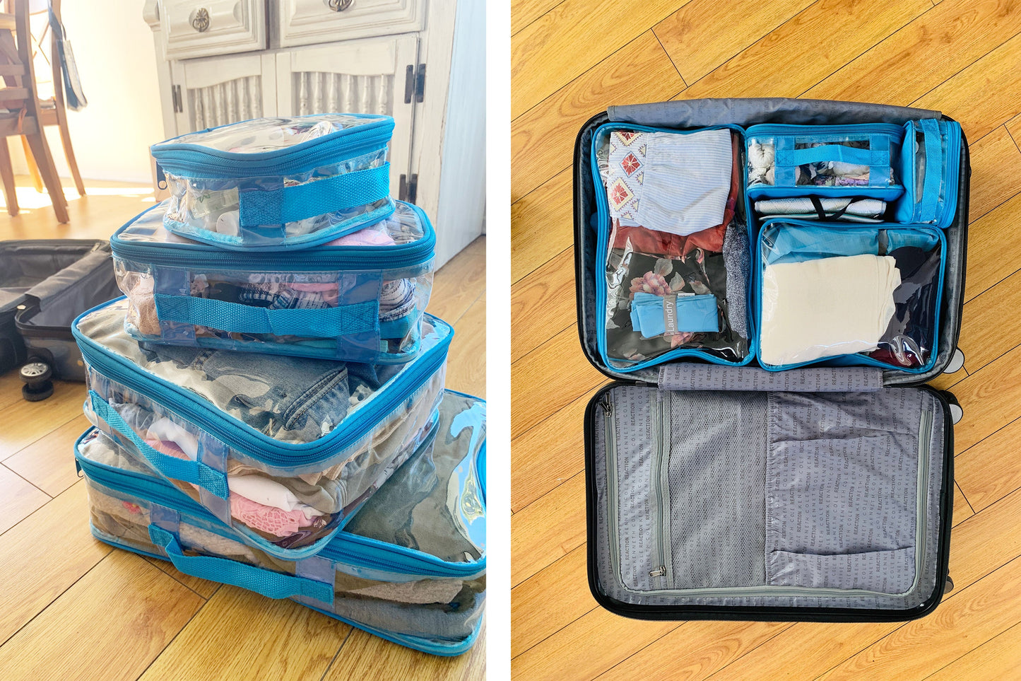 Clear Packing Cubes and Travel Accessories (14PC Set) - VARIANT