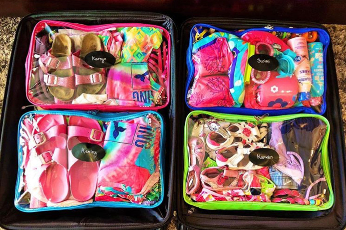 Large Packing Cube for Travel - Clear Suitcase Organizer Pouch