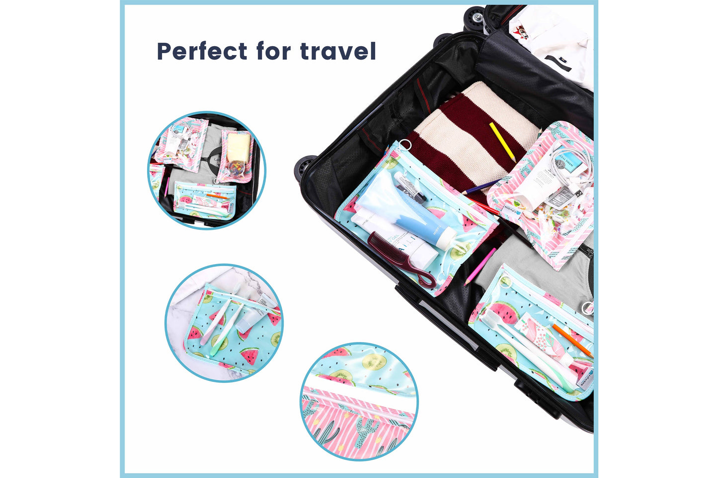 Clear Zipper Pouches (Set of 2)