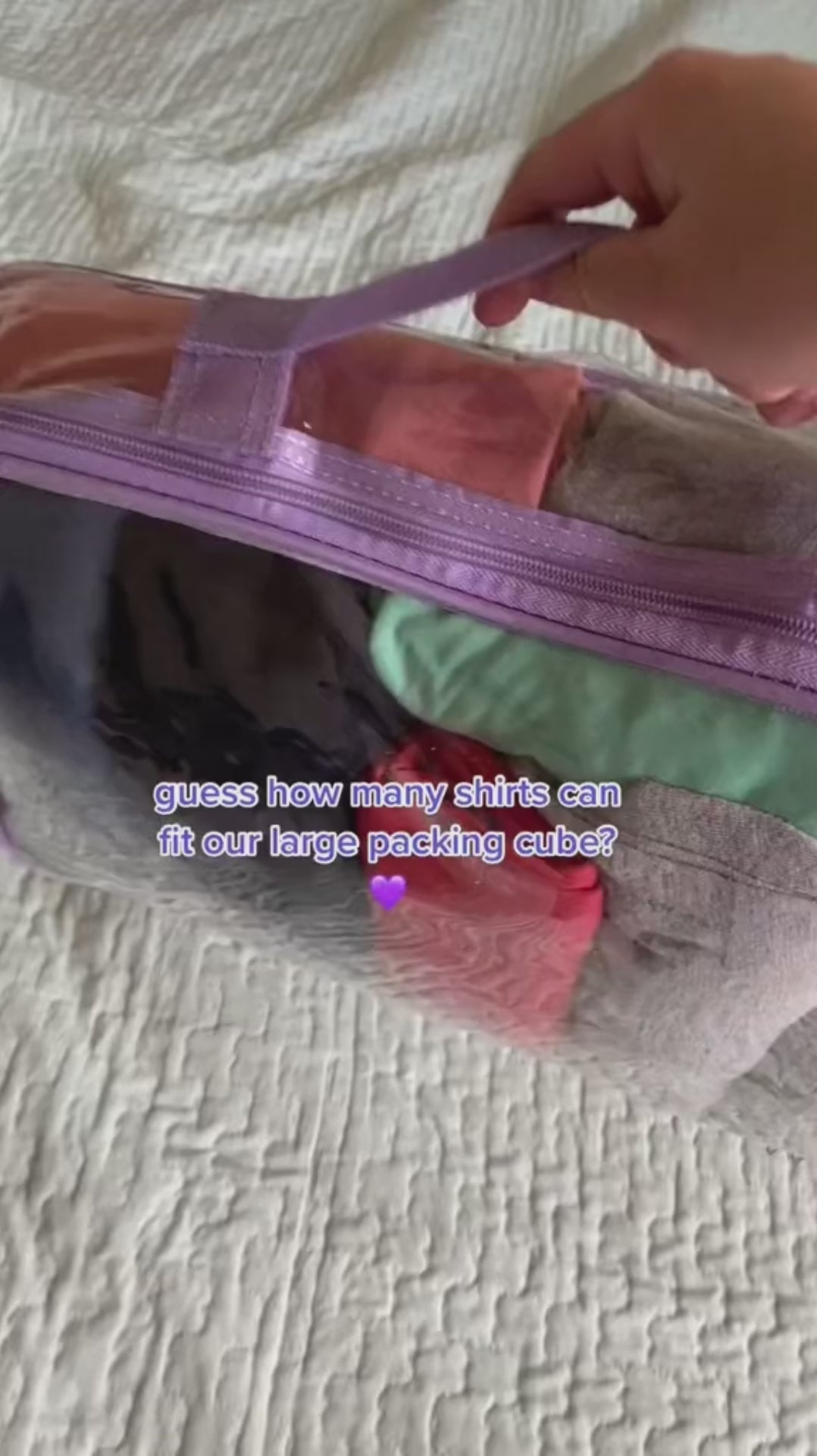 Large Packing Cube for Travel - Clear Suitcase Organizer Pouch