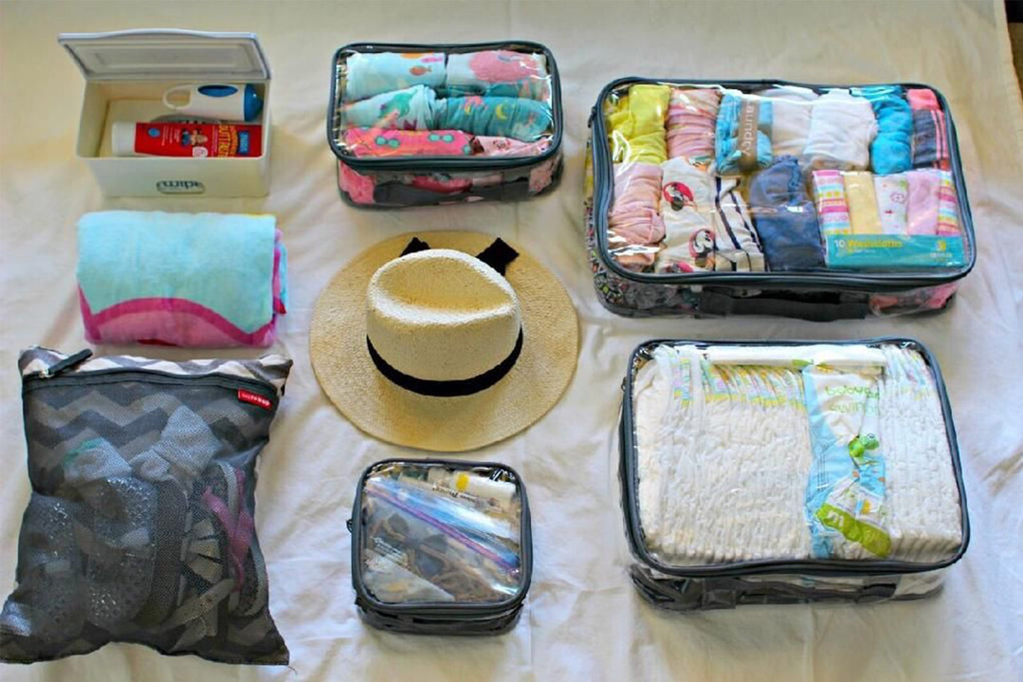 Clear Packing Cubes and Travel Accessories (14PC Set) - VARIANT