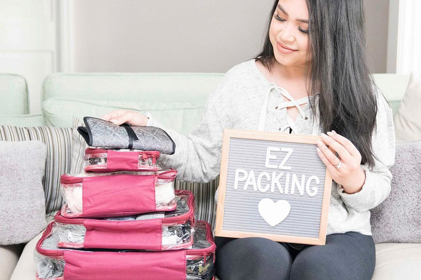 Clear Packing Cubes and Travel Accessories (14PC Set) - VARIANT