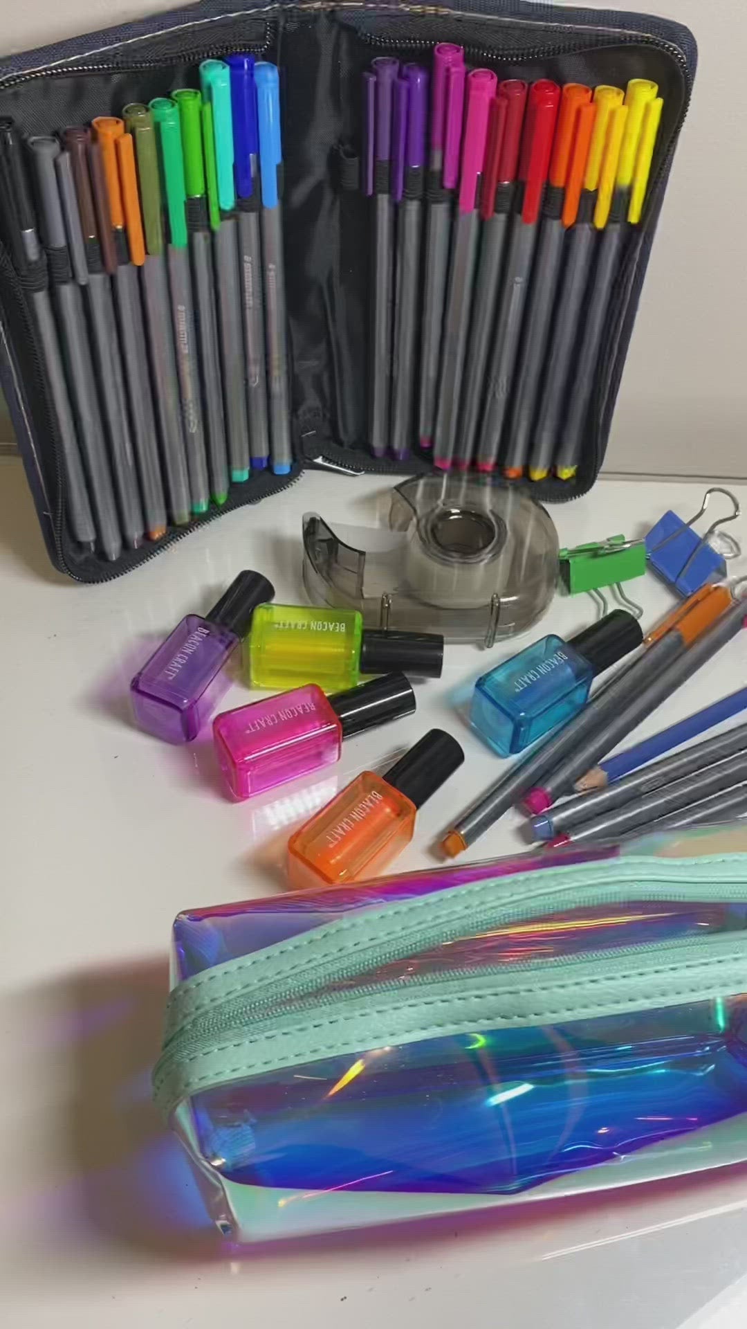 Holographic Clear Makeup Pouch and Pencil Case
