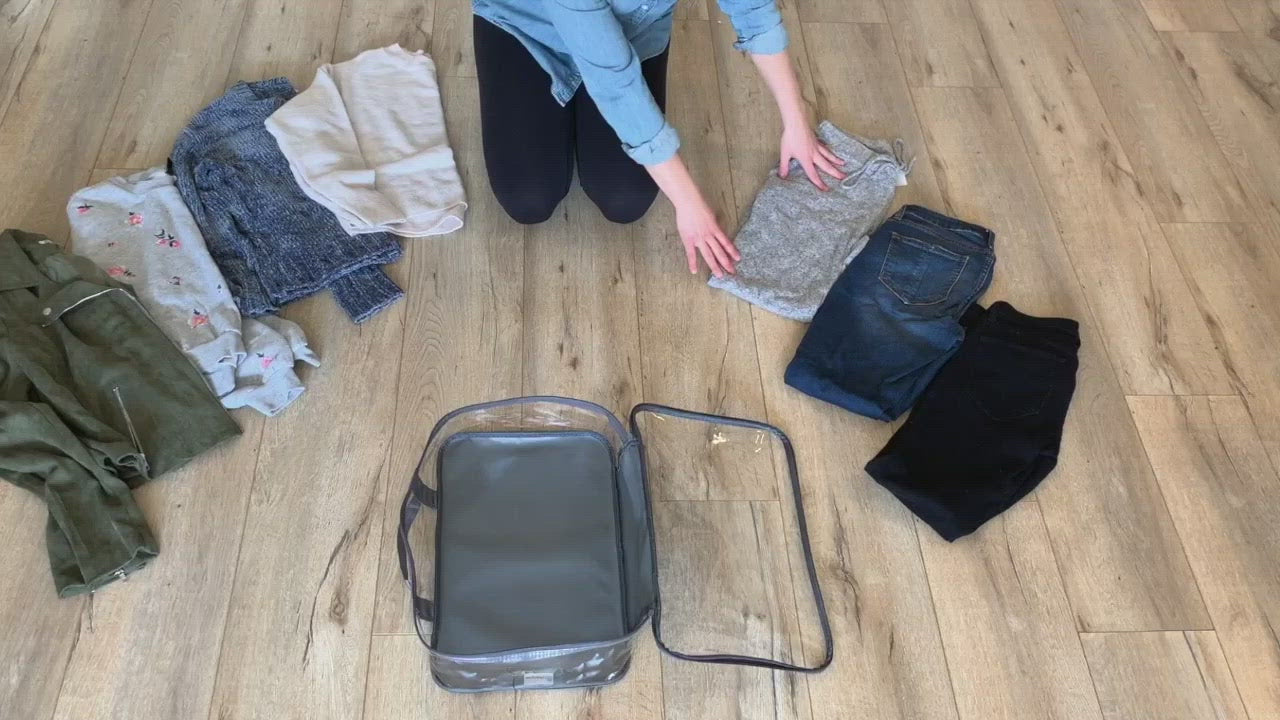 Large Packing Cube for Travel - Clear Suitcase Organizer Pouch