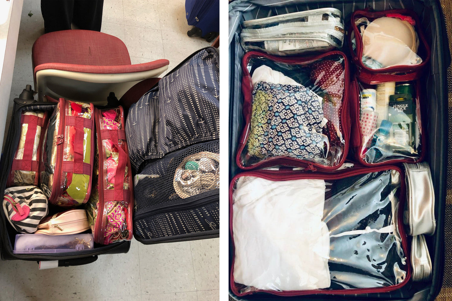 Clear Packing Cubes and Travel Accessories (14PC Set) - VARIANT