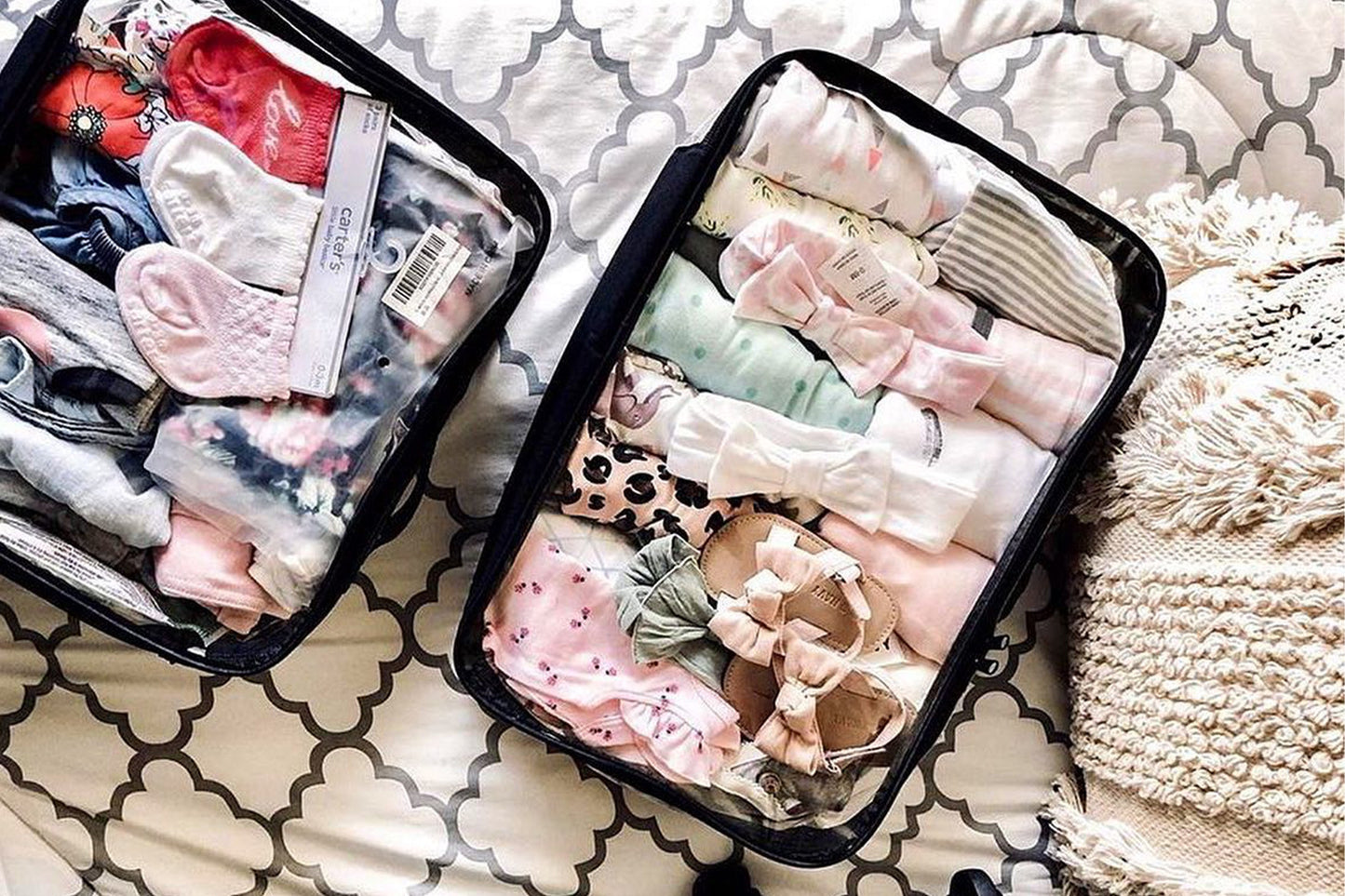 Large Packing Cube for Travel - Clear Suitcase Organizer Pouch
