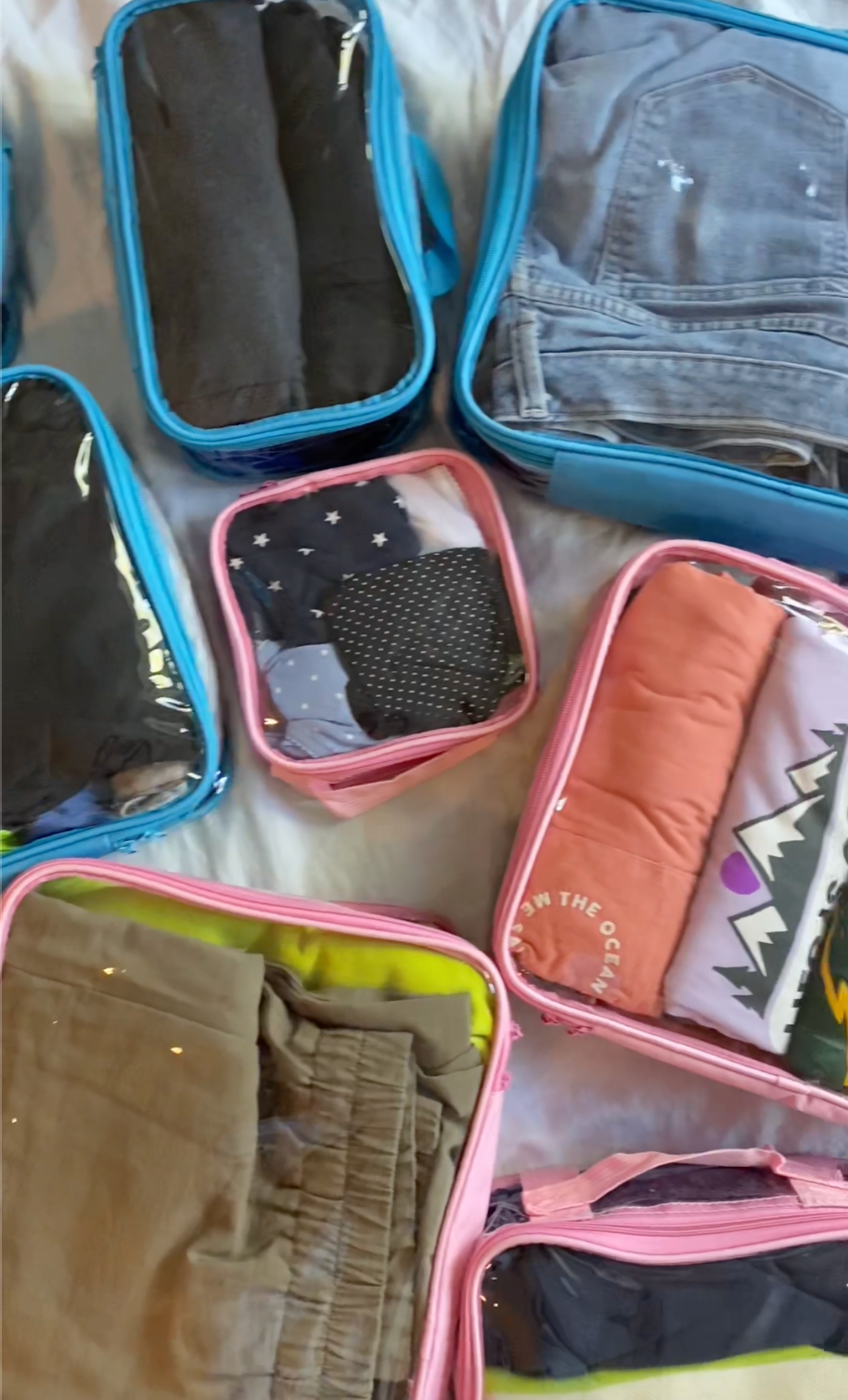 Clear Packing Cubes and Travel Accessories (14PC Set) - VARIANT