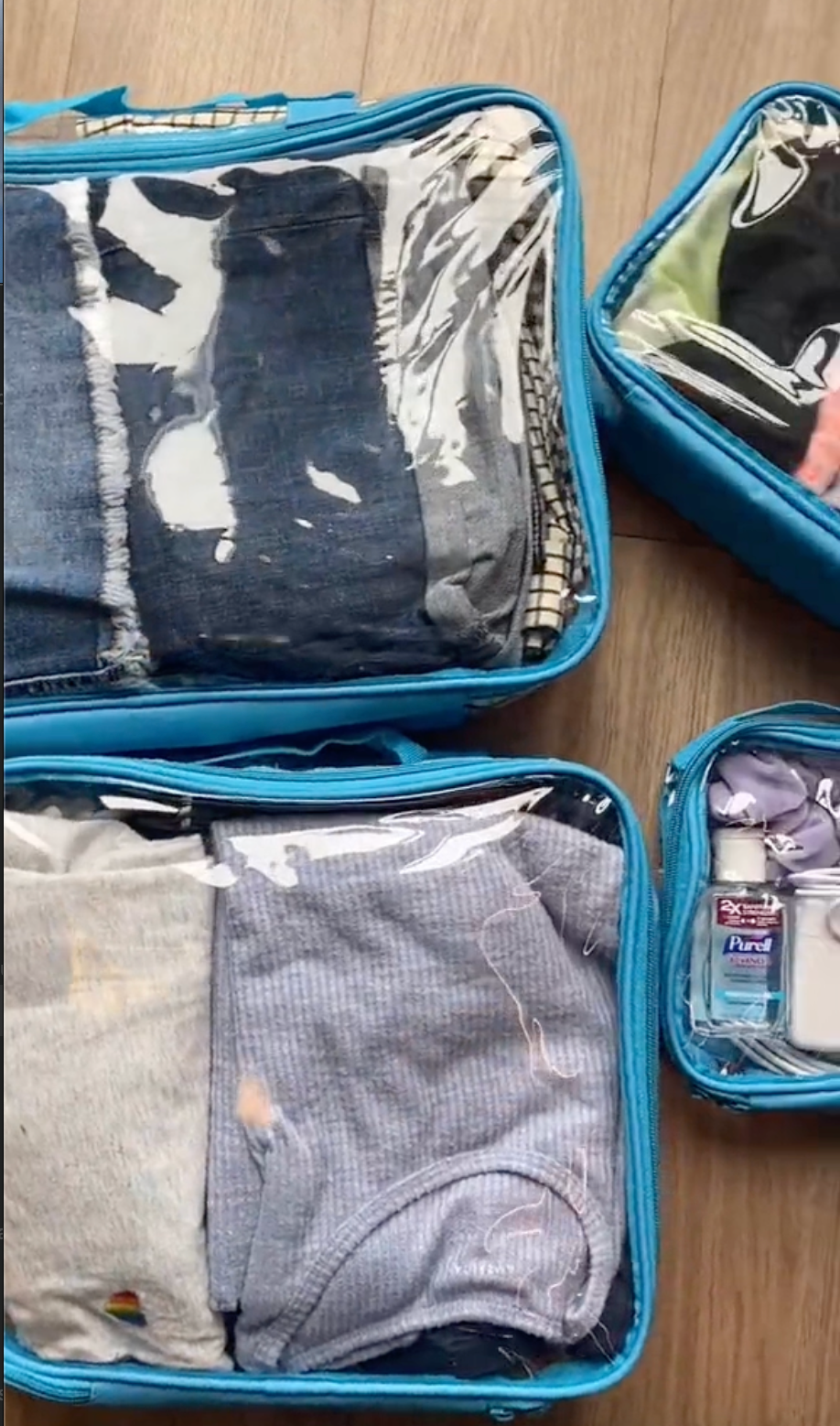 Clear Packing Cubes and Travel Accessories (14PC Set) - VARIANT