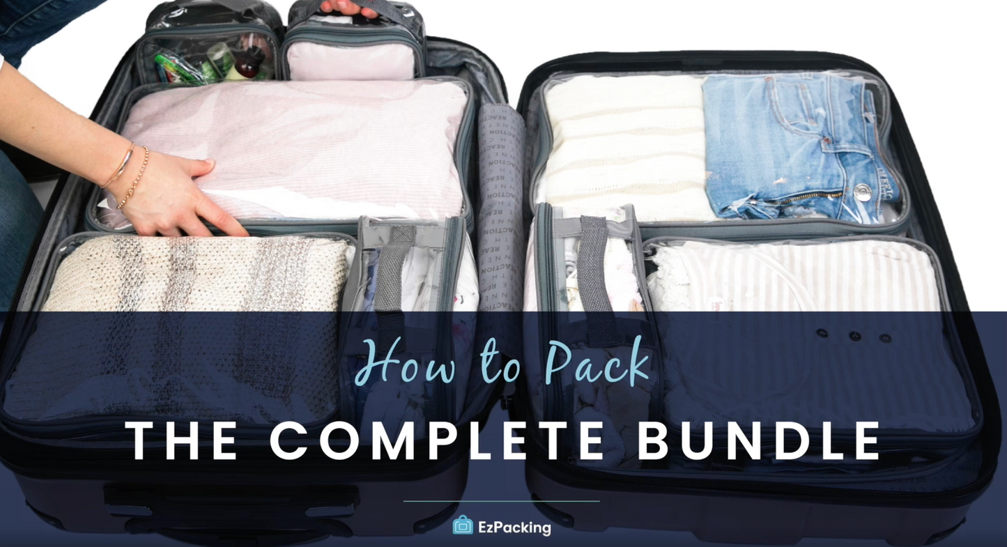 Clear Packing Cubes and Travel Accessories (14PC Set) - VARIANT