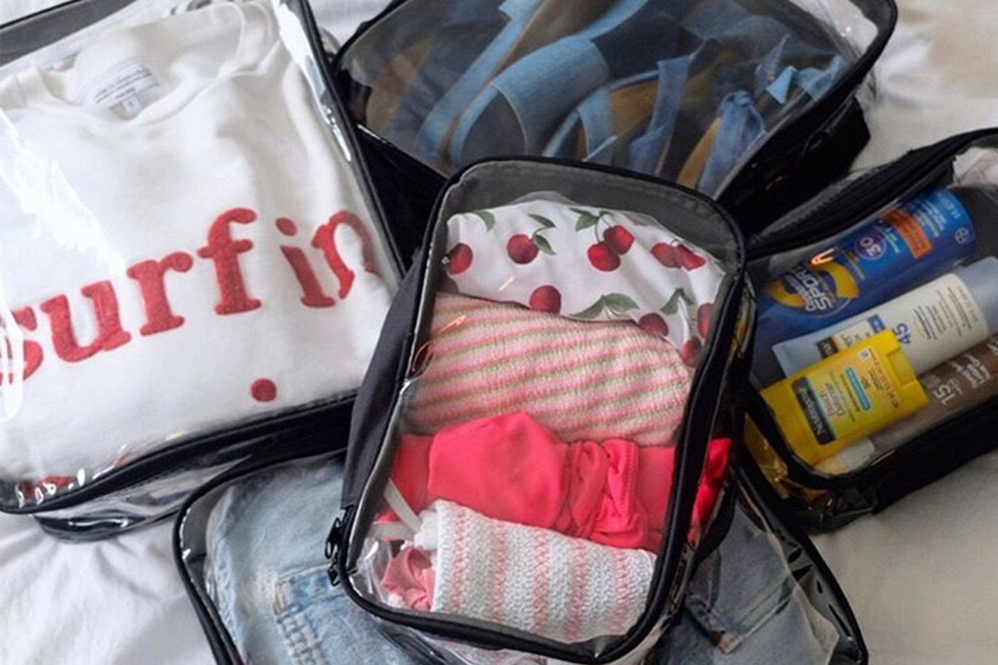 Clear Packing Cubes and Travel Accessories (14PC Set) - VARIANT
