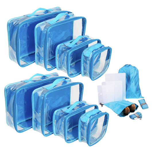 Clear Packing Cubes and Travel Accessories (14PC Set) - VARIANT